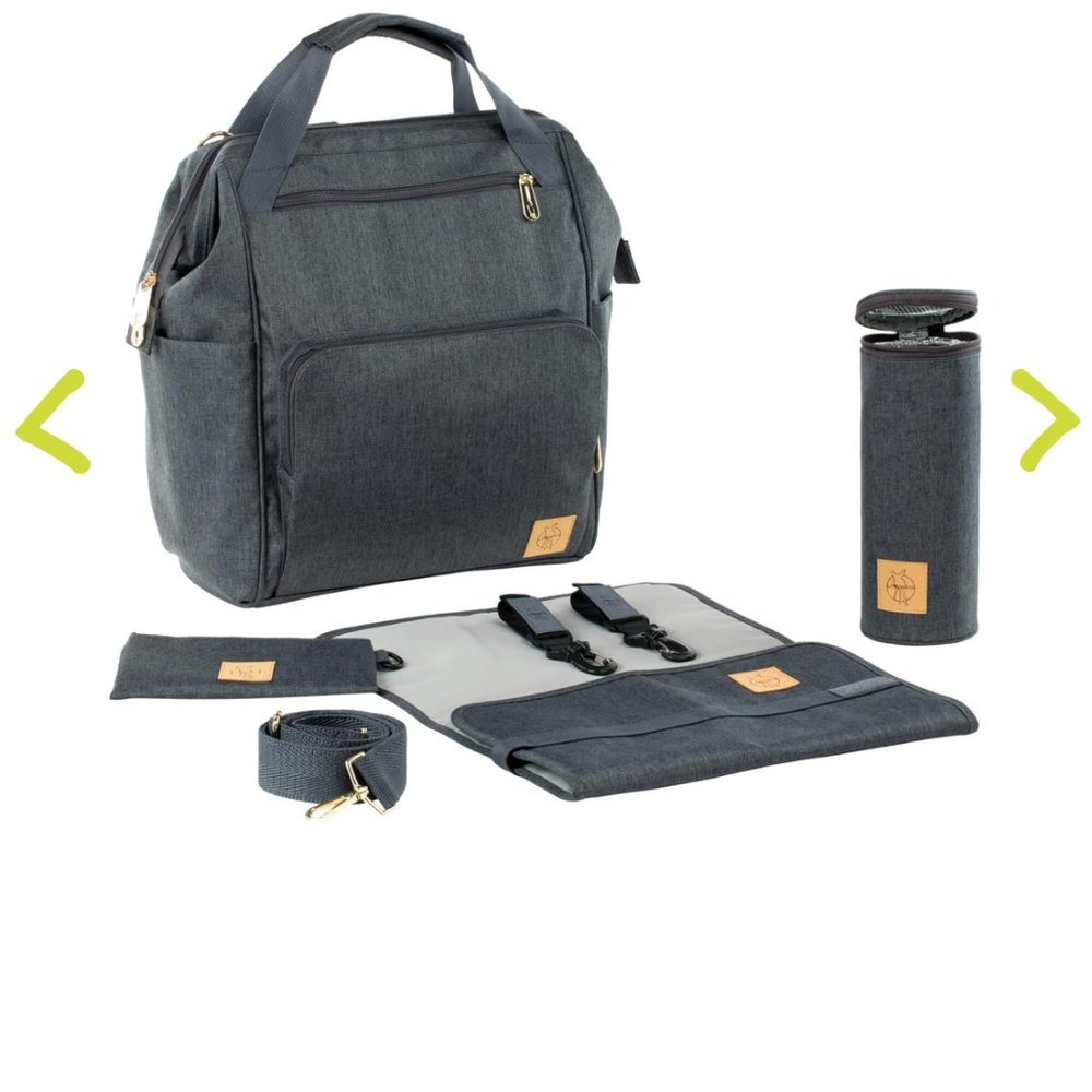 Lassig Glam Goldie diaper backpack, Anthracite